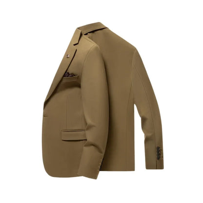Blazer's New Men's Fashion Outdoor Travel Camping Youth Wedding Versatile, Hosting Campus Slimming Casual Korean Version Blazer