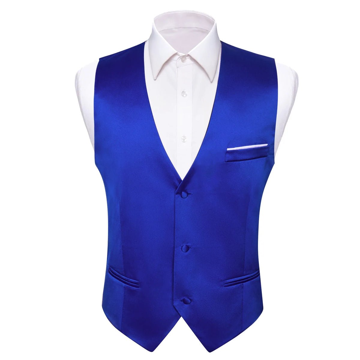 Men's Satin Vest Slim Fit Single-Breasted Waistcoat for Weddings and Formal Occasions