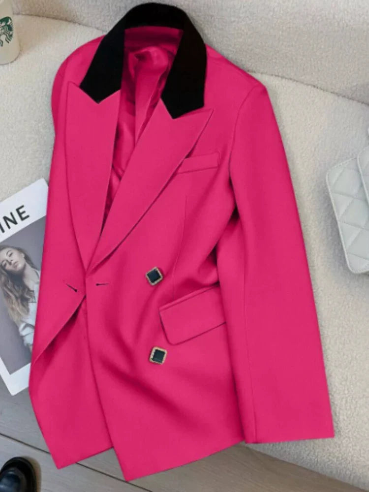 Women's Blazers Spring Autumn New Korean Fashion Long Sleeves Versatile Office Blazer Coats Casual Loose Street Trends Blazers