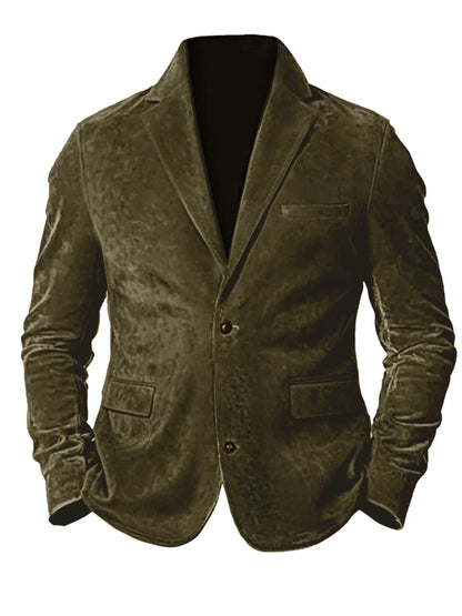 Men's Faux Suede Jackets Casual Retro Formal Coats for Men Fashion Slim Fit Jacket Comfortable Commuter Clothing