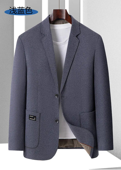 Men's Smart Casual Blazer with Down Liner – Versatile Spring Autumn Suit Jacket