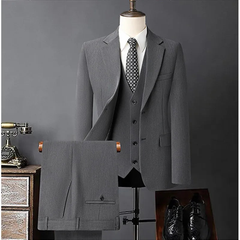 Men's Smart Casual Single Breasted Suit – Wedding, Business & Banquet