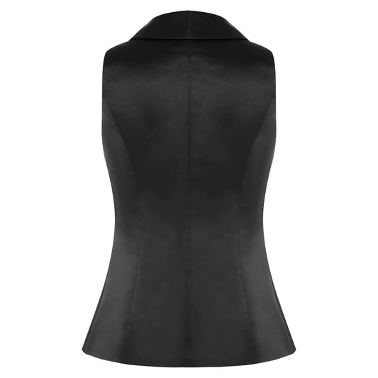 Womens Sequin Waistcoat Stylish V-neck Sleeveless Jacket Sparkly Sequin Vest Waistcoats for Banquet Wedding Pageant costume