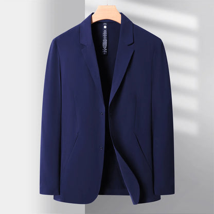 Men's Jacquard Blazer Smart Casual Sun-Protective Suit Coat Spring Summer
