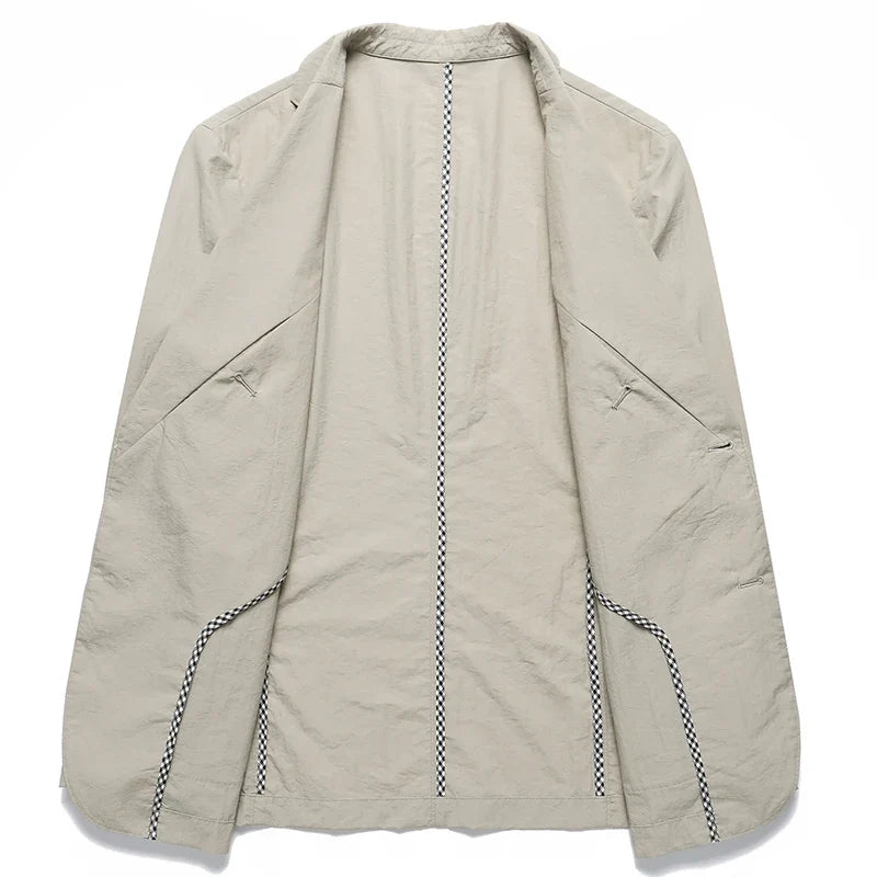 Summer Thin Suit Men's Jacket Fashion Handsome Casual High-Grade Sense of Light Luxury Suit Jacket Single West Sun-Protective Cl