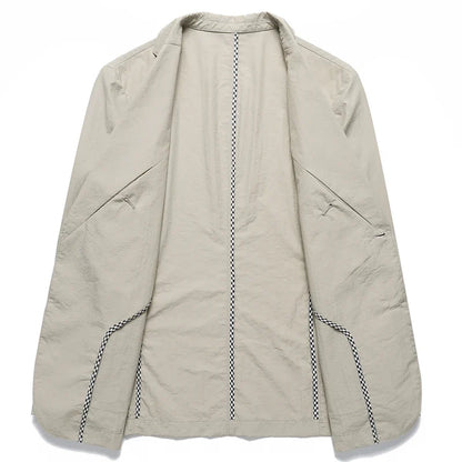 Summer Thin Suit Men's Jacket Fashion Handsome Casual High-Grade Sense of Light Luxury Suit Jacket Single West Sun-Protective Cl