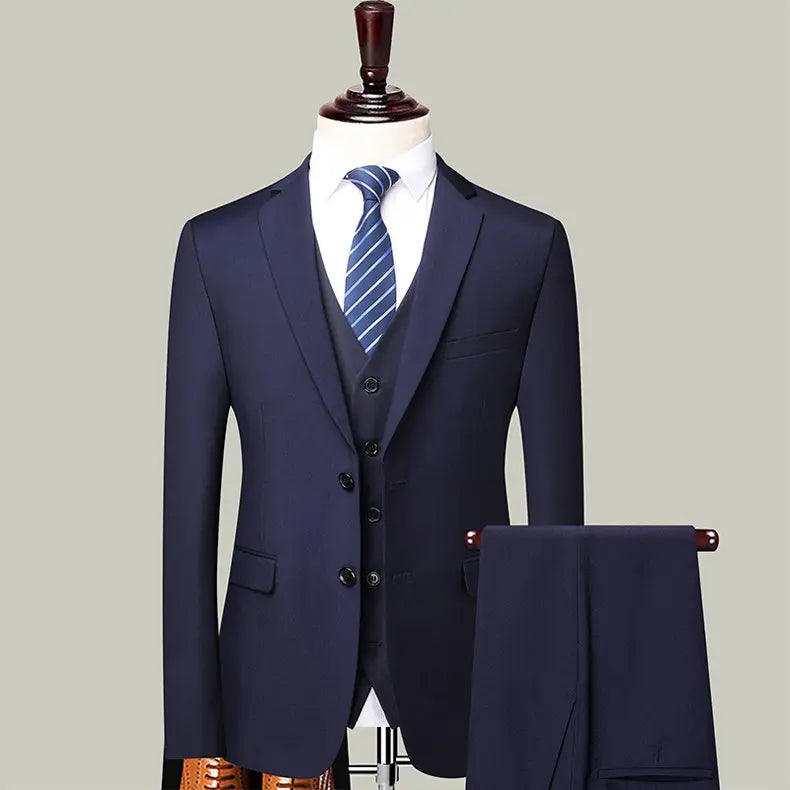 Men's 3-Piece Suit Set Single Breasted Smart Casual Formal Wear for Travel & Business – Available in S to 4XL