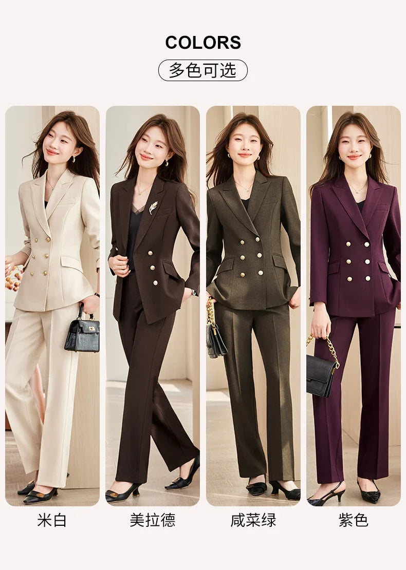 Fashionable professional women's wear. Two-piece pants + blazer, exquisite elegant, new style for spring summer 2026
