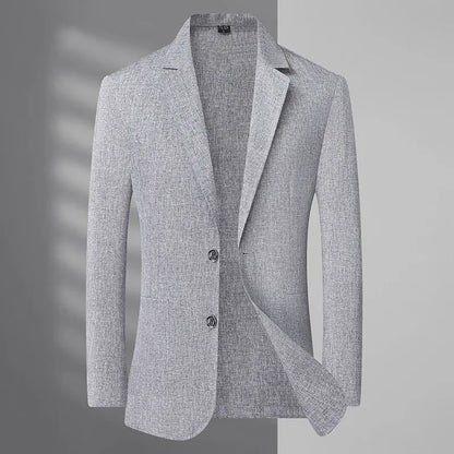 KIDWHXR Suit Coat Summer Man Thin Simpel Solid Color Pocket Male Blazer Sun Protection Long Sleeve Outdoor Casual Men Outerwear