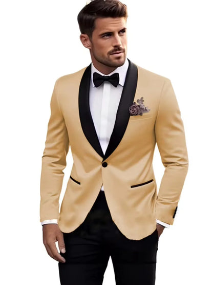 Premium Handsome Men's Suits 2 Pieces Jacket Pants Wedding Groom Sets Classy High Quality Suit Set For Man Business Outfit