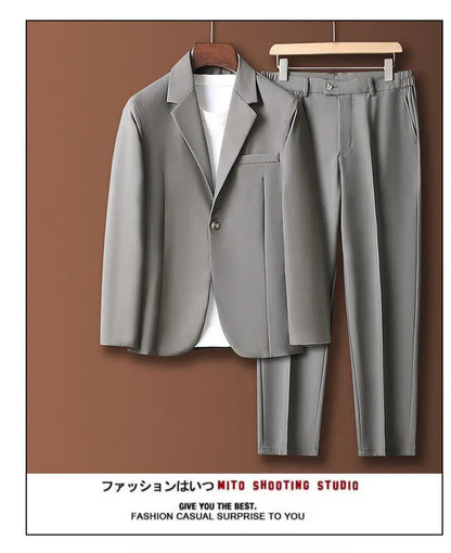 Men's Casual Suit Jacket Korean Style Loose Trendy Single-Breasted Shoulder Spring Autumn Cool Stylish