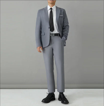 Men's Slim Fit Suit Set – Smart Casual Blazer and Pants for Business, Wedding & Formal Occasions