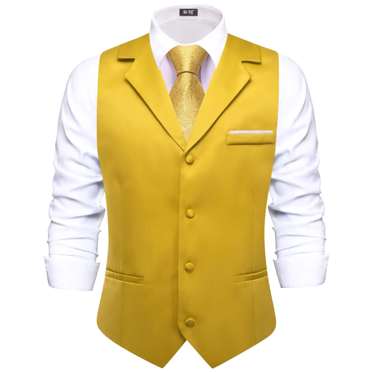 Men's Suit Vest with Tie Jacquard V-Neck Waistcoat for Business and Casual Occasions – Dusty Pink