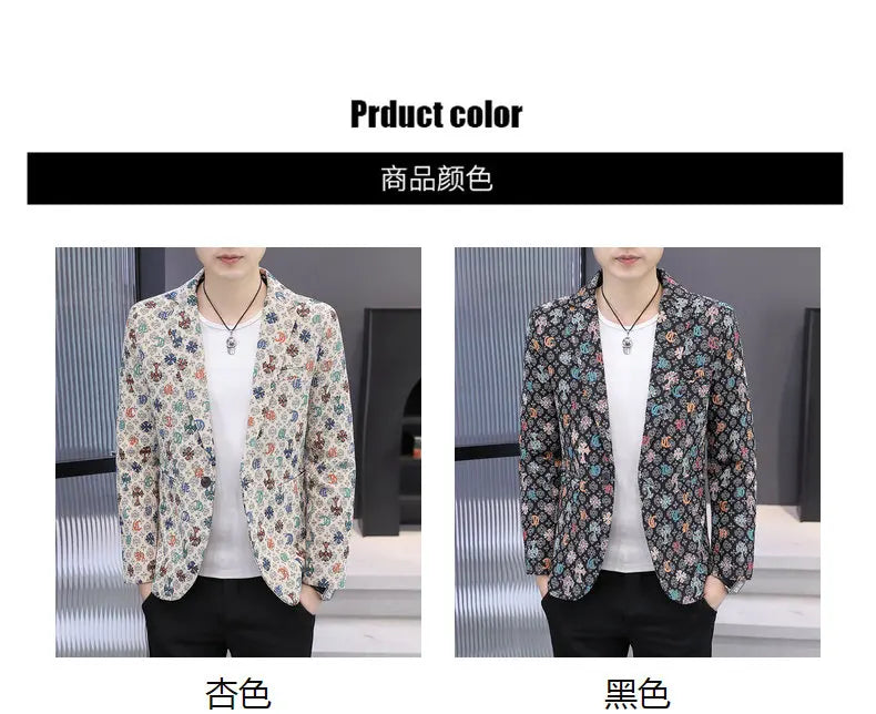 Blazer Men's Fashion Outdoor Travel Gentleman Wedding Slimming Business Versatile Trendy Casual Korean-style Formal Wear Blazer