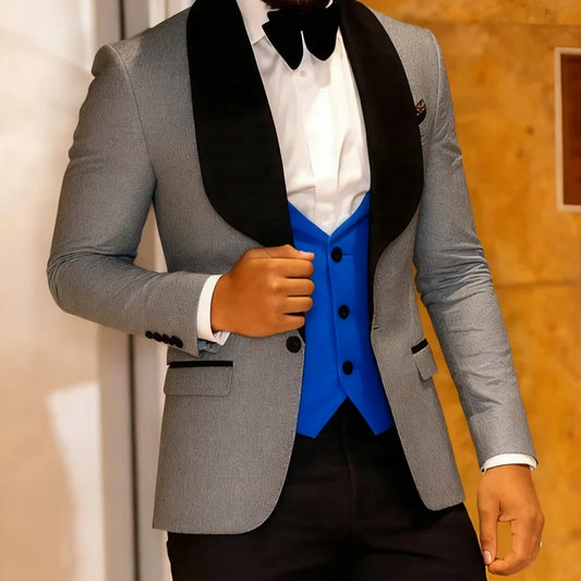 Men's 3 Piece Suit Floral Jacquard Slim Fit Includes Jacket Vest And Pants Paisley Pattern Suitable