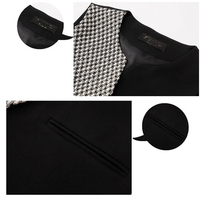 Color Block Vest Women's Jacket Female Tank Top 2026 New Spring Autumn Versatile Blazer Sleeveless Waistcoat Jacket Outerwear