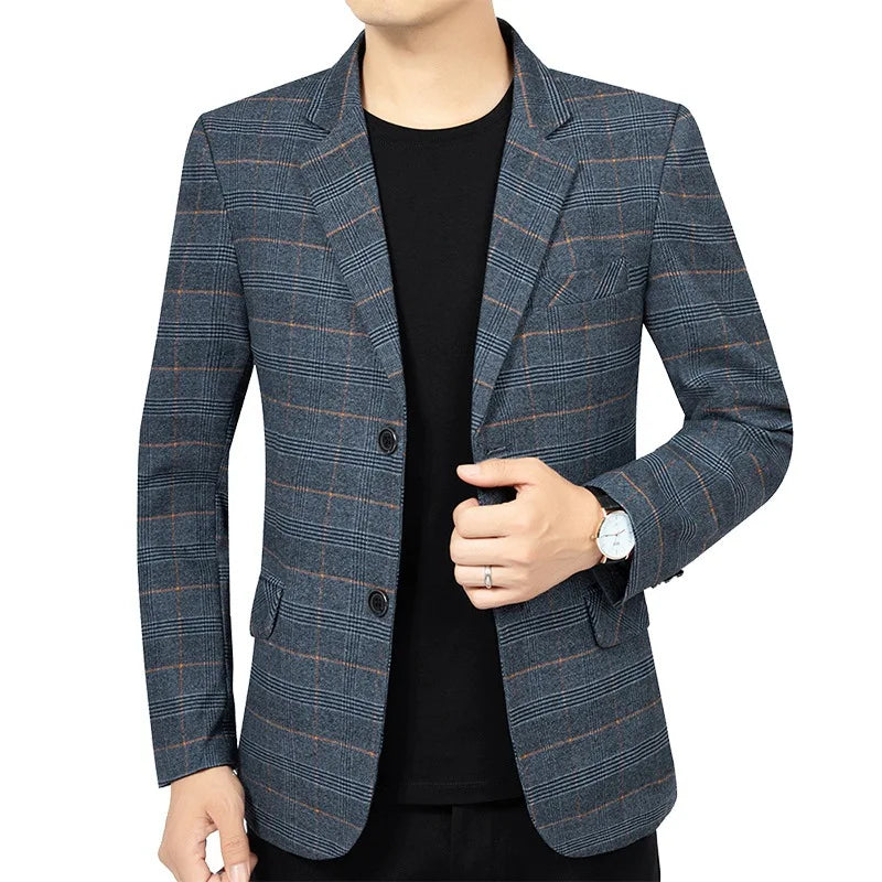 Blazer Men Fashion Premium Business Outdoor Gentleman Striped Stylishly Versatile British Style Casual Host of A Wedding Blazer