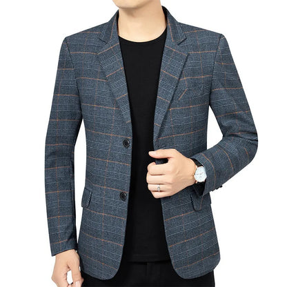 Blazer Men Fashion Premium Business Outdoor Gentleman Striped Stylishly Versatile British Style Casual Host of A Wedding Blazer