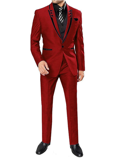 Men's 3 Pieces Suits Wedding Suits One Button Groom Tuxedos Men Leisure Boutique Business Wedding Suit Jacket Pants Vest