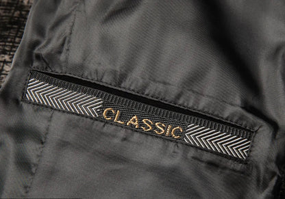 2024 High-end Men's Fashion Handsome Spring and Autumn Leather Printed Men's Suit Business Casual Coat  Men Leather Jacket  Suit