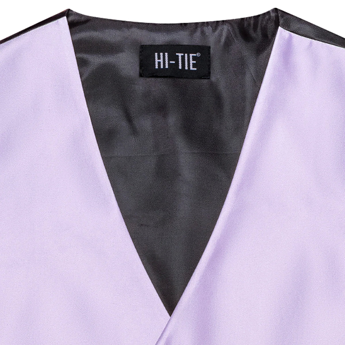 Men's Suit Vest 4-Piece Set – Solid Violet Lilac Woven Waistcoat for Weddings & Business Formal