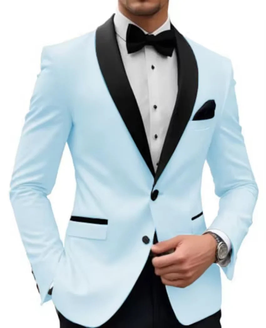 Formal |Wedding Men Suit Jacket Slim Fit Long Sleeve Shawl Lapel Single Breasted Blazer Business Coat Work Office Jacket Outwear