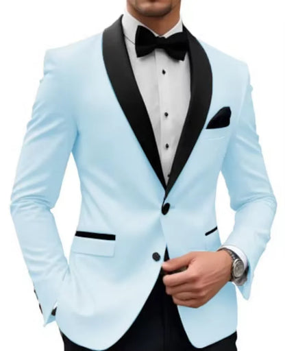 Formal |Wedding Men Suit Jacket Slim Fit Long Sleeve Shawl Lapel Single Breasted Blazer Business Coat Work Office Jacket Outwear