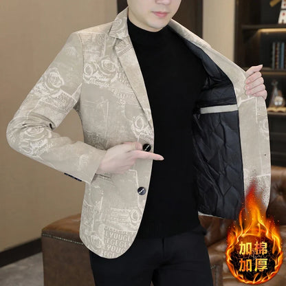 Men's Casual Business Blazer – Single Breasted, Spring Autumn