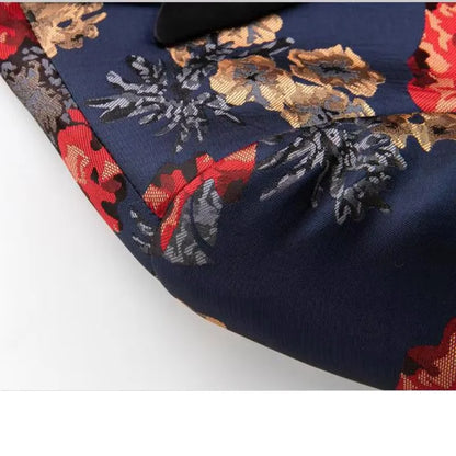 Men's Jacquard Blazer Single Breasted Slim Fit Smart Casual Wedding