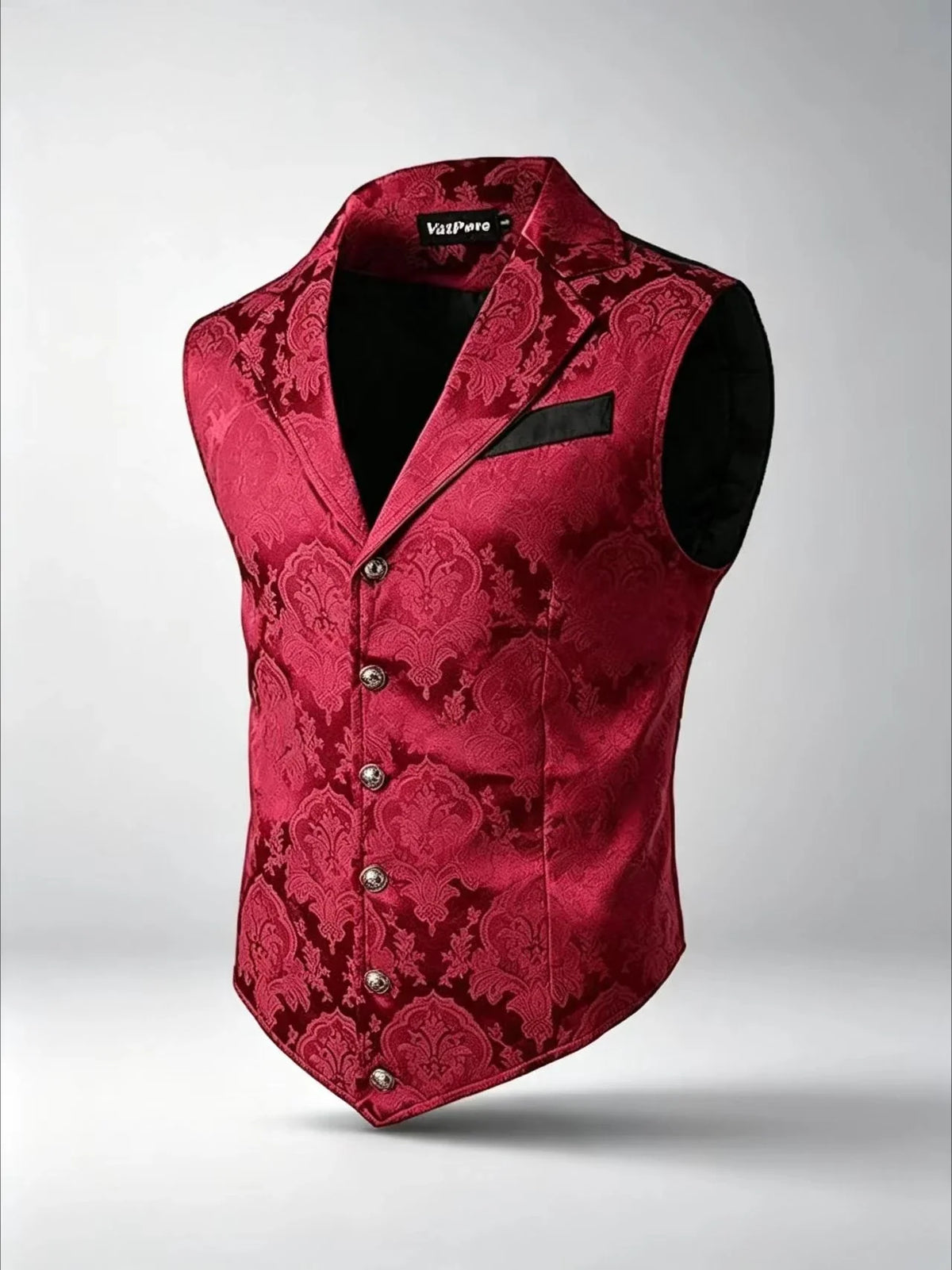 Men's Suit Vest – Floral Jacquard Waistcoat for Weddings & Formal Occasions