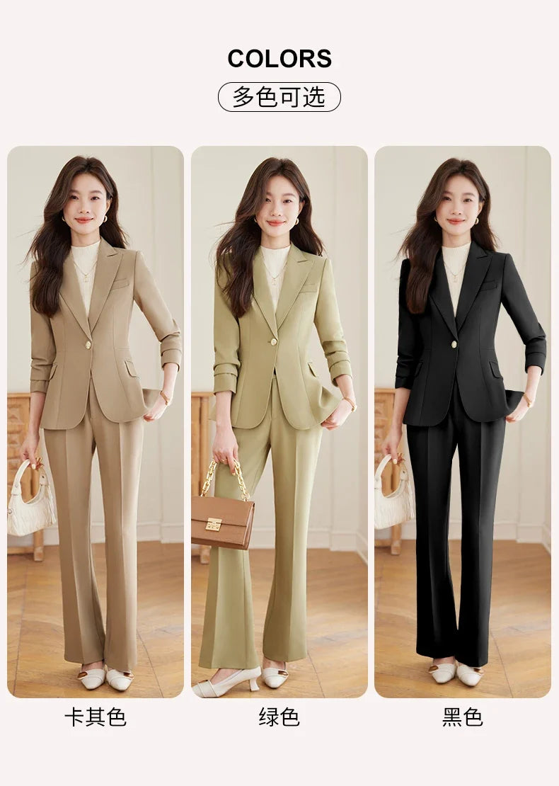 Fashionable professional women's clothing, high quality two-piece pants + blazer. Elegant, exquisite, comfortable