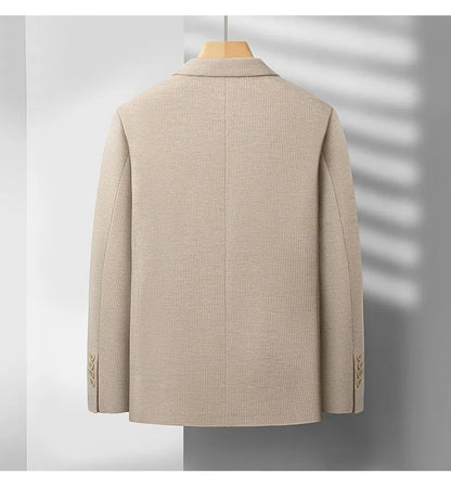 2025 Men's High-End Boutique Wool Suit Casual Business Top Coat Fashion Gentleman Party Four Seasons Elegant Tailored Suit