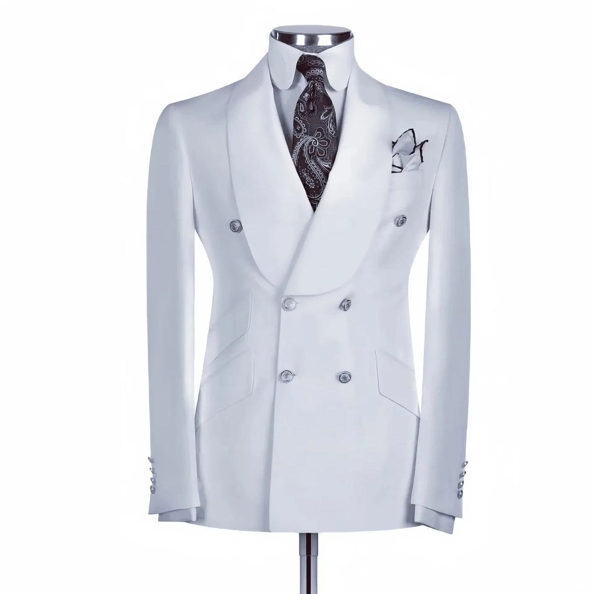 Formal Smoking Jacket for Men Double Breasted Shawl Lapel Slim Fit Suit Blazer for Prom Party 1 Piece Wedding Business Coat