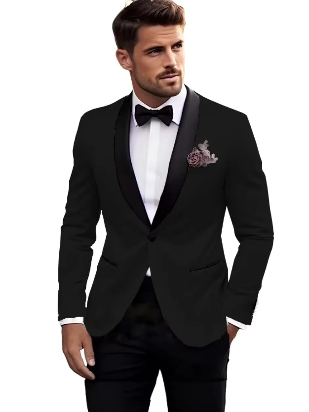 Premium Handsome Men's Suits 2 Pieces Jacket Pants Wedding Groom Sets Classy High Quality Suit Set For Man Business Outfit