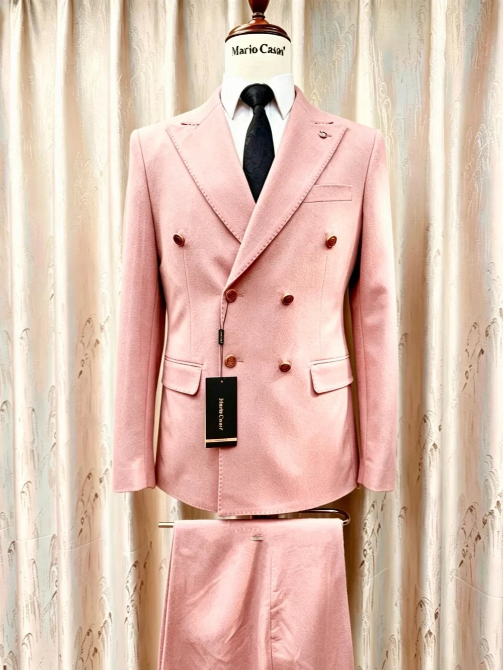 Double Breasted Men's Suits 2 Pieces Formal Occasion Wear Classic Peak Lapel Man Tuxedo For Wedding Birthday Party S-3XL