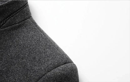Business Suit Blazer Winter Classic Gray Retro Man Coat Woolen Simple Style Slim Fit Coat Leisure Versatile