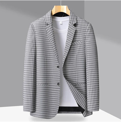 New High-End Soft Comfortable Men's Blazer Slim Fit Fashion Jacket For Young Men Daily Casual Home Wear Outerwear