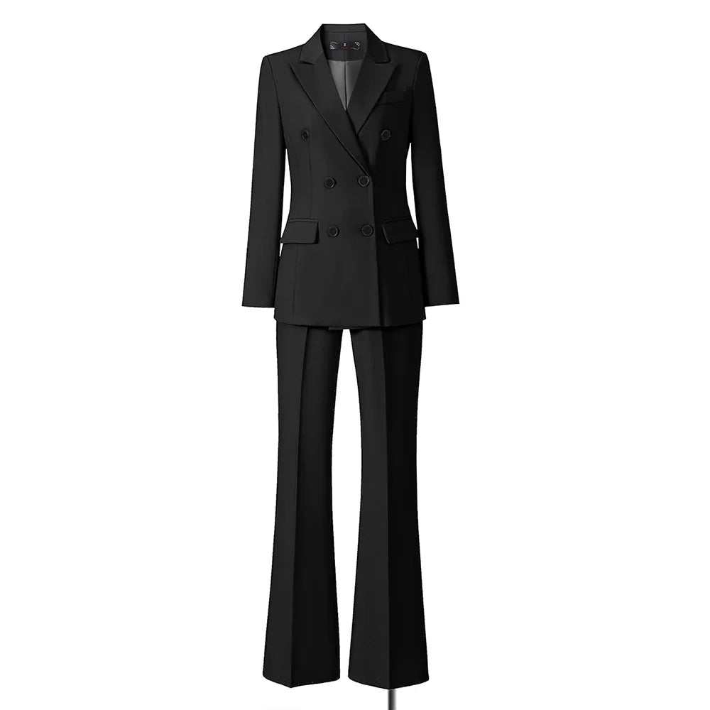 Autumn Elegant Chic Blazer Trousers Suit Women 2026 Long Sleeve Jacket and Pants 2 Piece Matching Set Outfit Plus Size