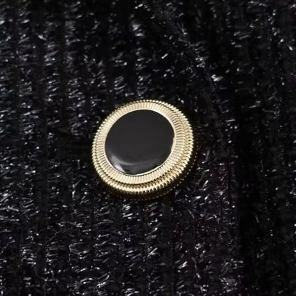 Office Lady Chic Black Blazer V Neck Double Buttons Long Jackets Fashion 2026 Casual Pockets Female Party Outwears