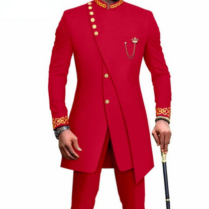 New Casual Men's Suit Slim Two-piece Set Costume Homme Suits for Costume Homme Pour Mariage Terno Masculino Completo