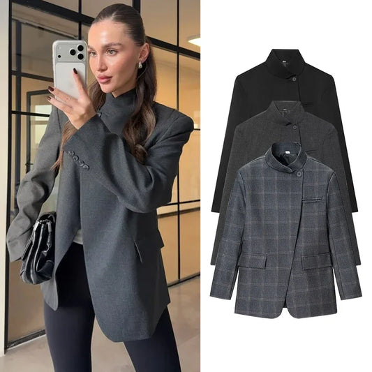 Women's Spring New Blazers & Jackets 2026 Fashion Retro Elegant Office Blazers Unique Youth Comfortable Street Jackets