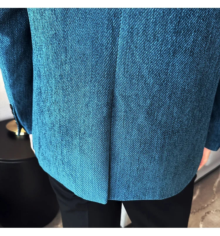 New Chinese Style Stand Collar Fashion Casual Suit Jacket Autumn Winter New Slim Fit Business Formal Social Prom Party Tuxedos