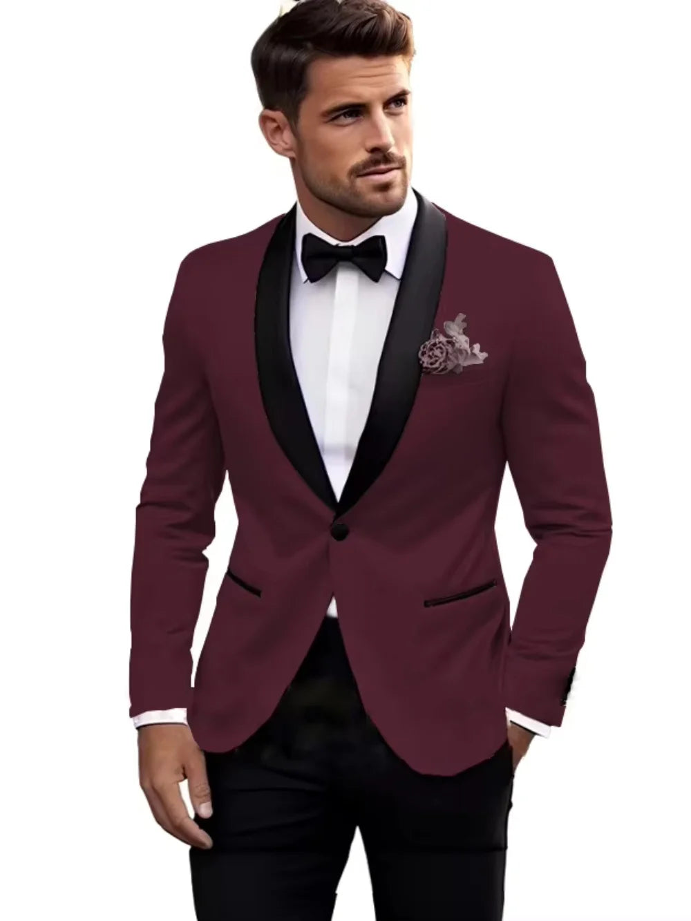 Premium Handsome Men's Suits 2 Pieces Jacket Pants Wedding Groom Sets Classy High Quality Suit Set For Man Business Outfit