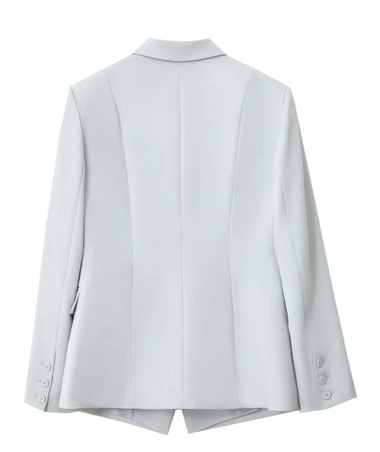 Minimalism 2024 Autumn New Blazers Women Notched Basic Quality Fashion Long Professional Jacket Women's Clothing 12443051