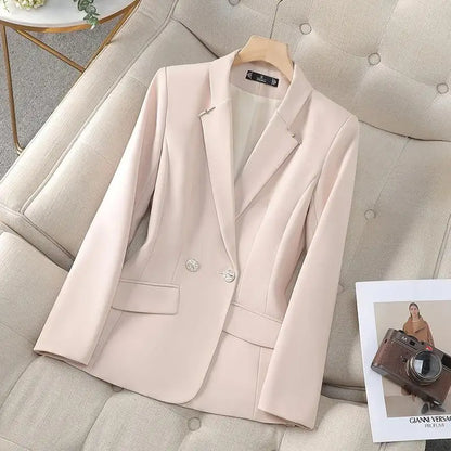 Spring Women's Casual Blazers Feminino Korean Style Fashion Long Sleeve Plus Size Jackets Coats Outerwears Veste Femme