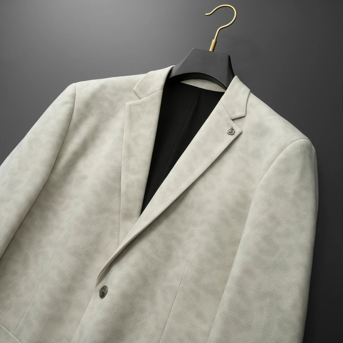 Men's Plus Size Smart Casual Blazer – Light Beige | Spring Autumn Jacket