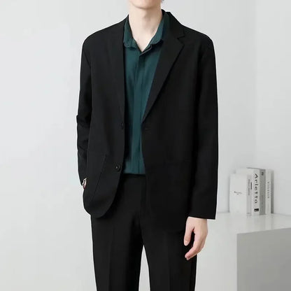 Men's Oversized Blazer Smart Casual Single Breasted Jacket for Business and Daily Wear
