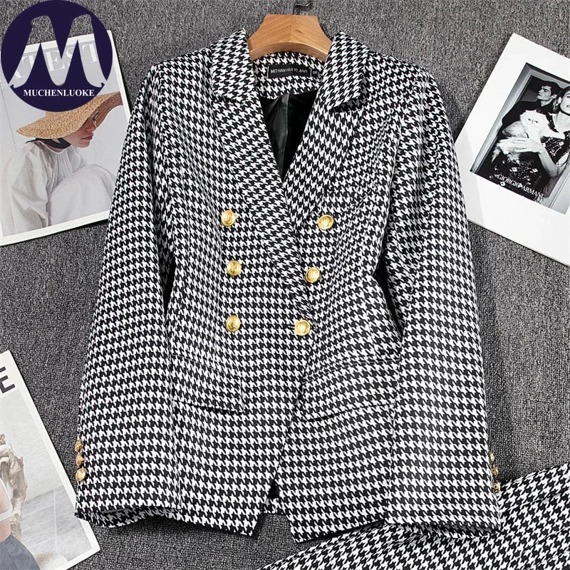Women's Korean Fashion Long Sleeve Blazer Casual Loose Office Coat Spring Autumn Versatile New Clothing