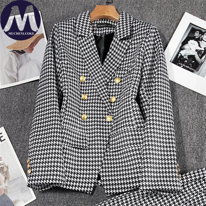 Women's Korean Fashion Long Sleeve Blazer Casual Loose Office Coat Spring Autumn Versatile New Clothing