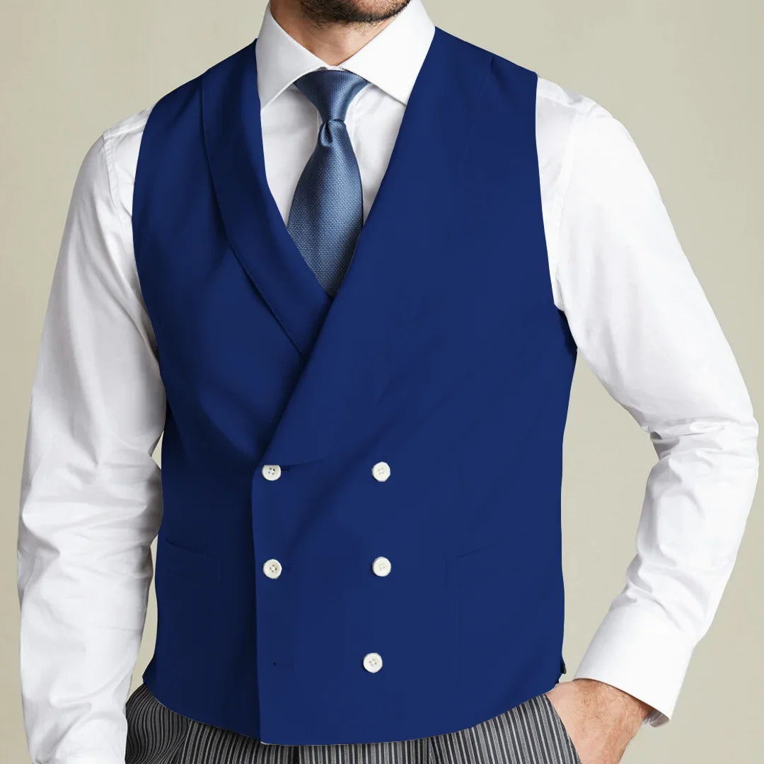 Men's Double Breasted Vest for Weddings, Business & Formal Occasions